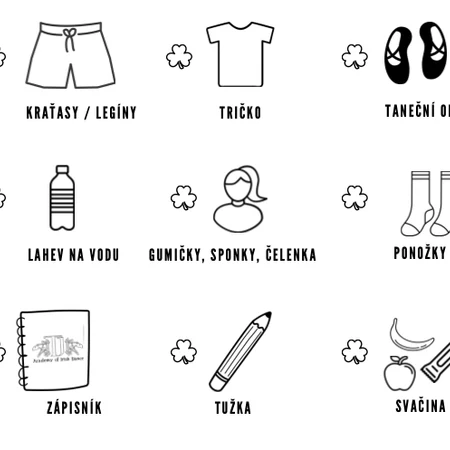 Co si vzít na lekci