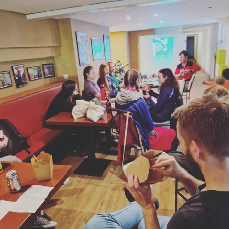 Promítání fotek z Kanady